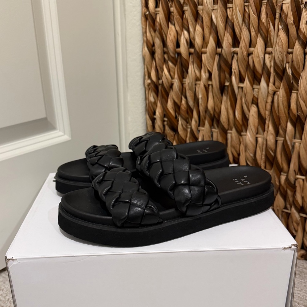 a new day Target Black Braided Sandals